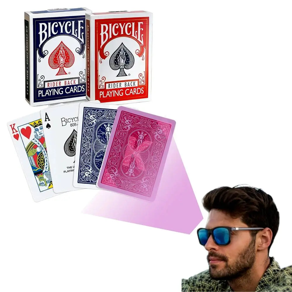 Bicycle Deck Cheating Playing Cards For Poker Infrared Contact Lenses & Infrared Sunglasses(Only Cards)