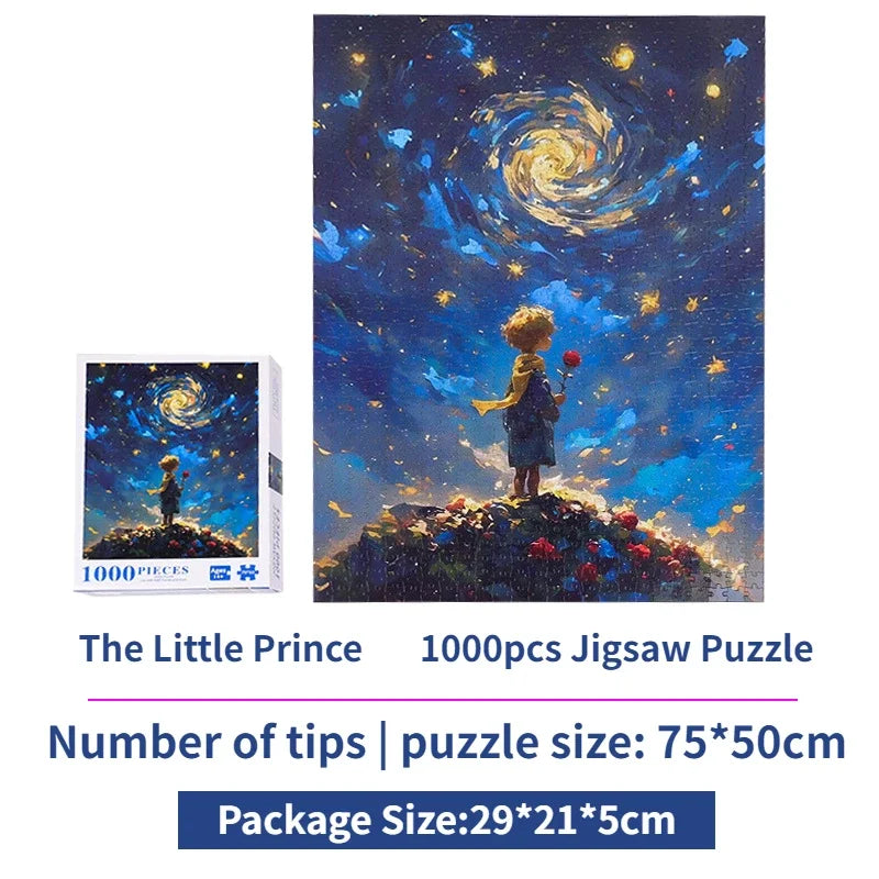 Adult 1000 Pieces Jigsaw Puzzle Little Boy Puzzle Toy Puzzle Intelligence Stress Reduction Cartoon Puzzle Festival Present