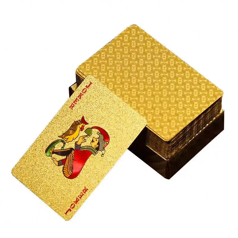 Poker Playing Card Waterproof Black Gold Game Card Group PVC Suit Magic Dmagic Package Board Game Gift Collection