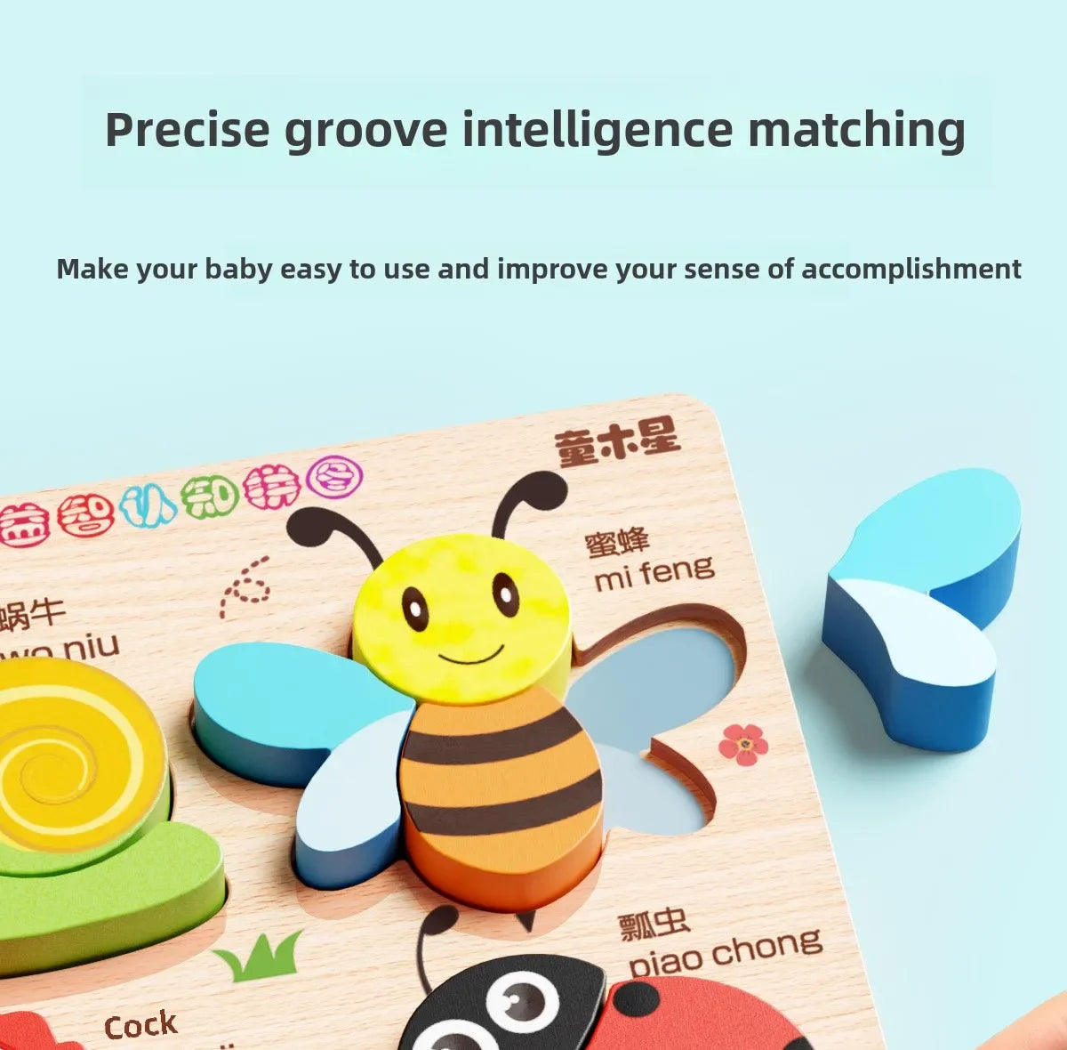 Montessori Cartoon 3D Wooden Puzzle Animal Traffic Jigsaw Toys for Kids Early Learning Educational Cognitive Game Children Gifts