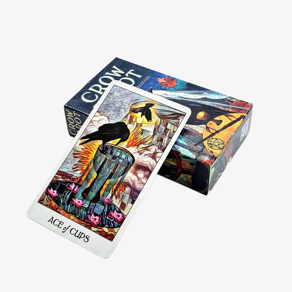 NEW Crow tarot cardsn  A 78 Tarot Deck English version Divinatio fate Oracle Card Board Game for Adult with PDF Guidance
