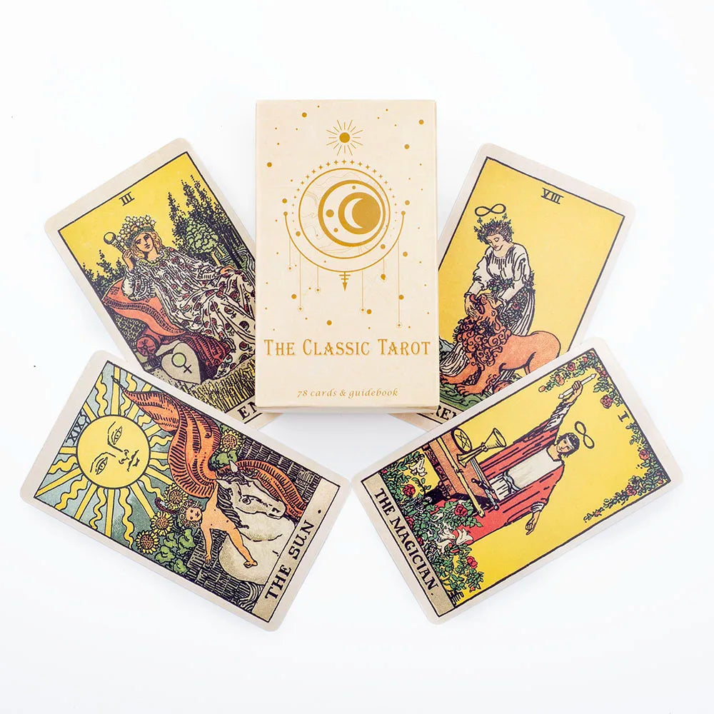 The Classic Tarot Cards Deck 78Pcs For Easy Beginners Fate Fortune Telling Party Tabletop Board Game Toy