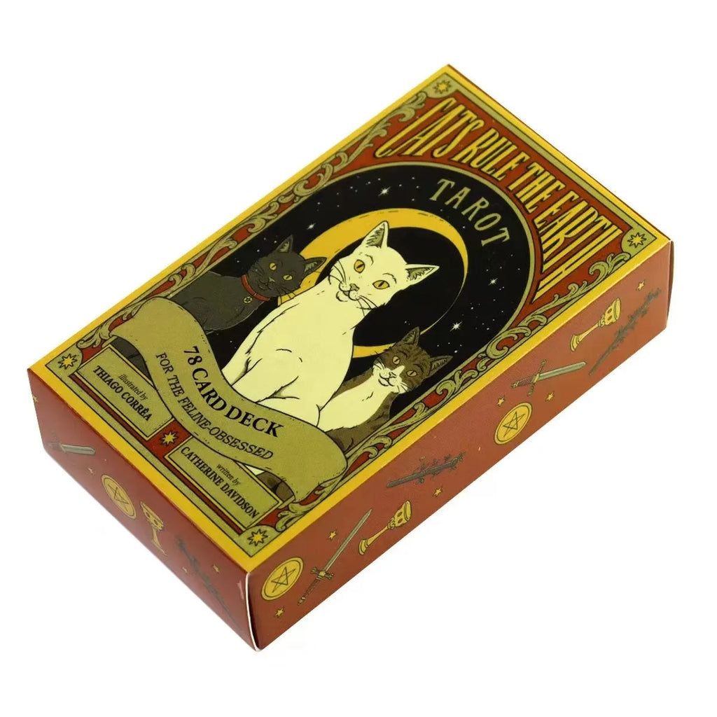 El Tarot De Los Gatos Cards 78 cartas del tarot Spanish Edition Cats Rule Earth Divination Deck Borad Playing Games