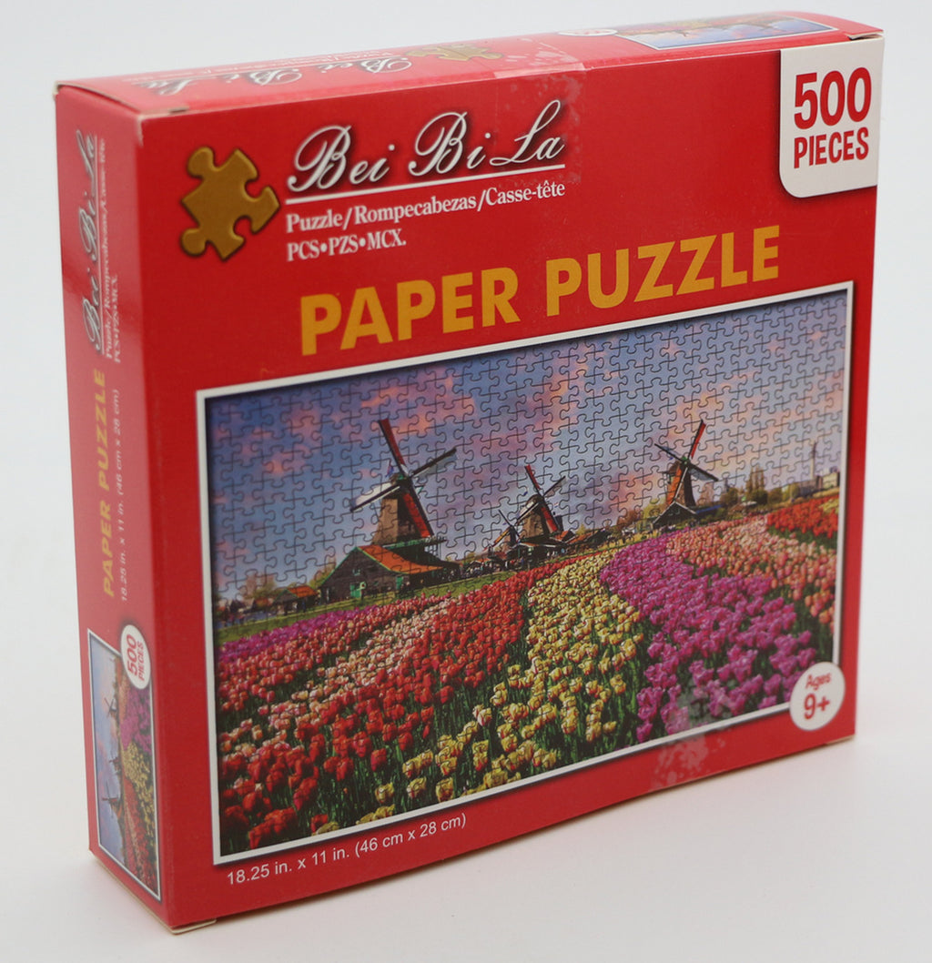 46*28cm Jigsaw Puzzles 500 Pieces Paper Picture Landscape Oil Painting Art Puzzles Decompression Toys for Adults Family Games