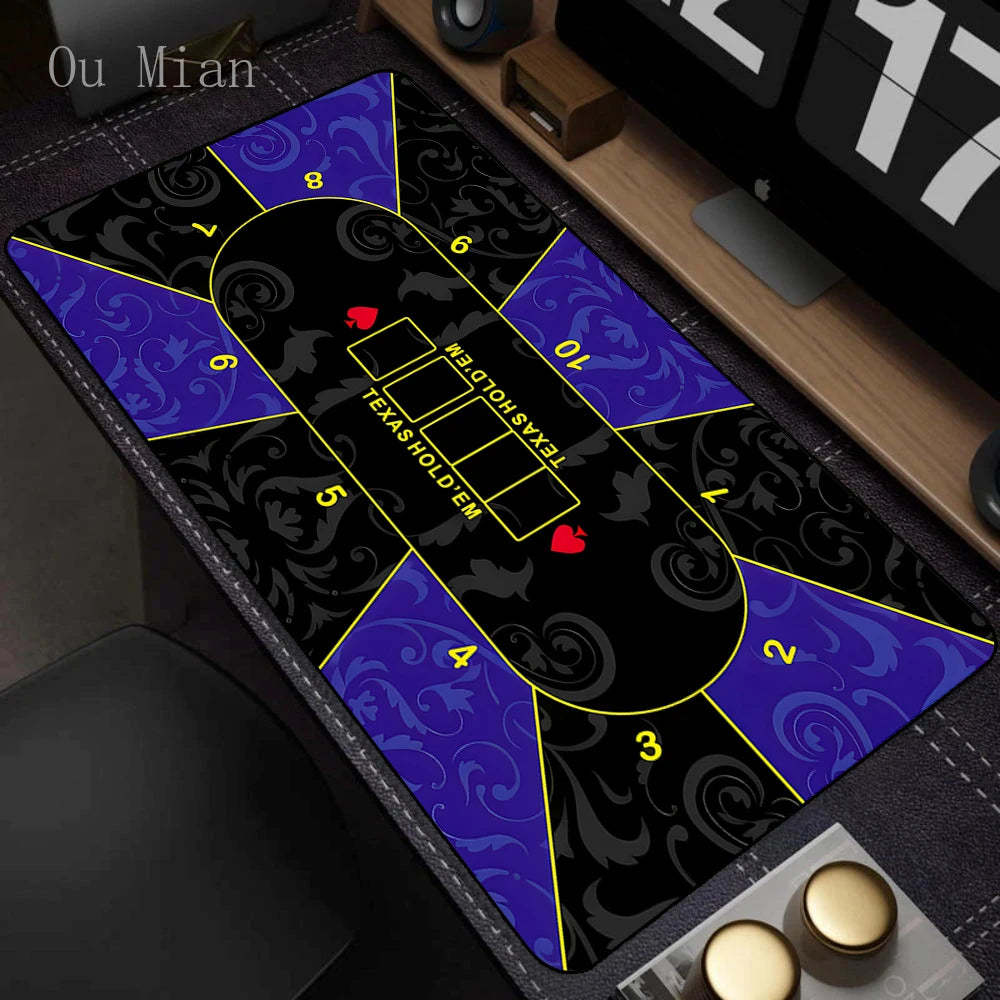 Texas Hold'em Table Pad Portable Rubber Foam Poker Table Mouse Pad Office Keyboard Gaming Table Mat Gambling Players Game Layout