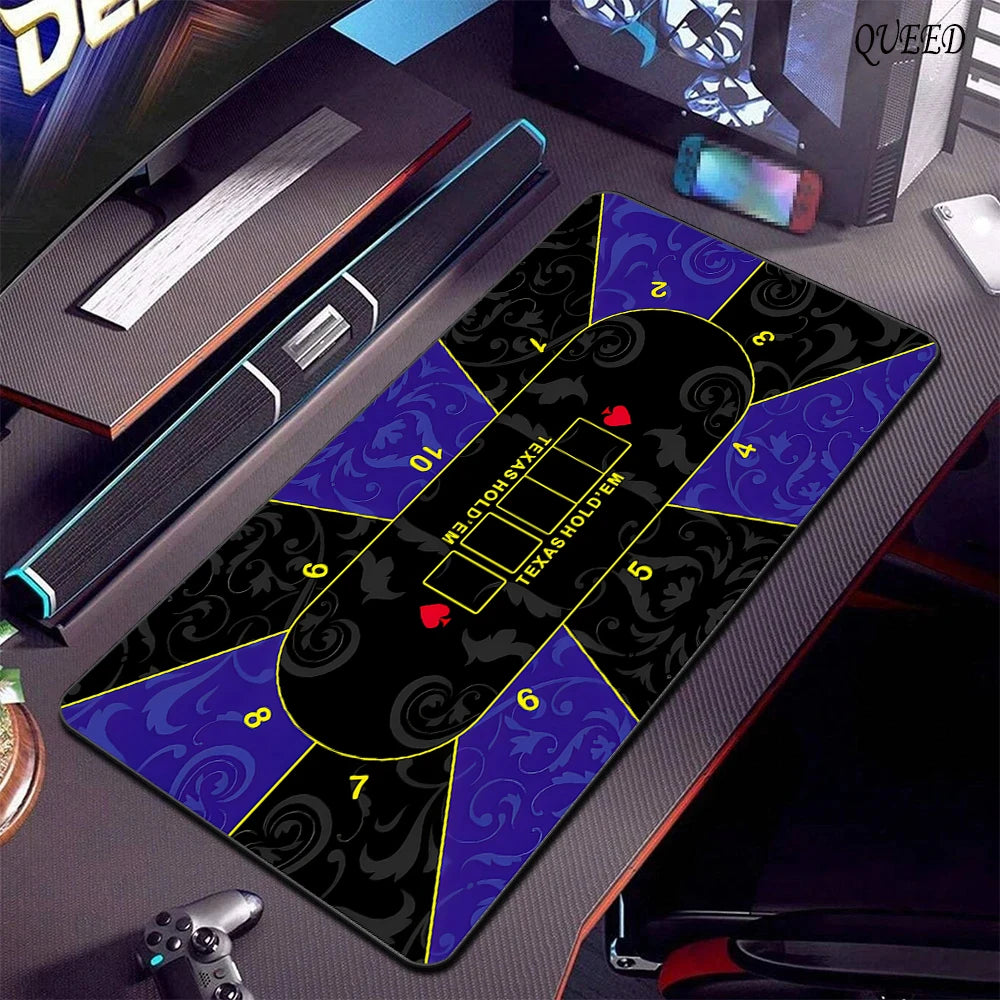 50x100cm Professional Poker Mat Texas Holdem Pokers Tablecloth Portable Rubber Waterproof Poker Table Cover Board Game Mat