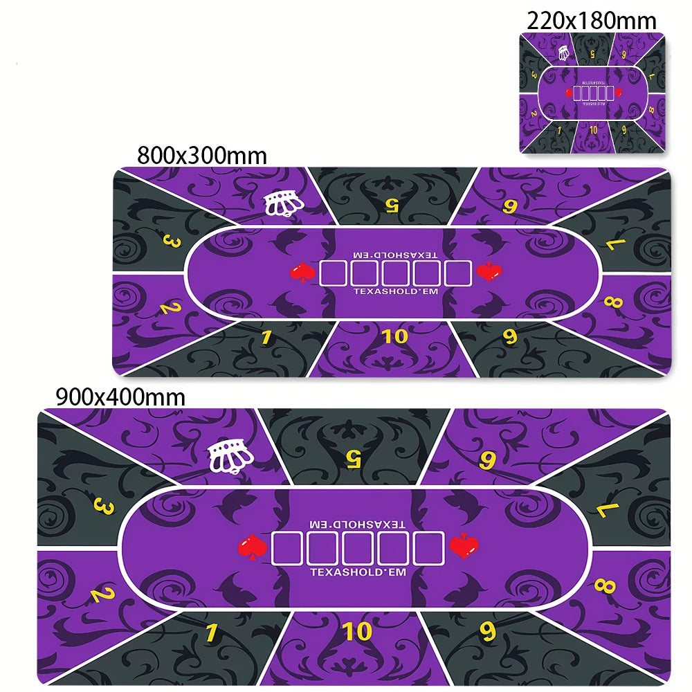 50x100cm Professional Poker Mat Texas Holdem Pokers Tablecloth Portable Rubber Waterproof Poker Table Cover Board Game Mat