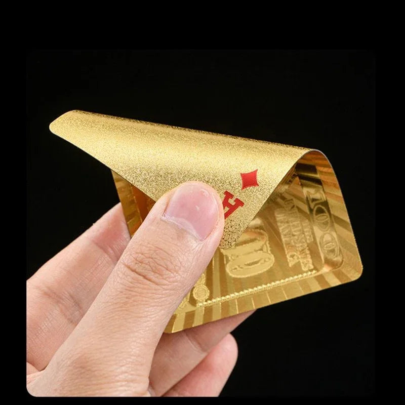 Poker Playing Card Waterproof Black Gold Game Card Group PVC Suit Magic Dmagic Package Board Game Gift Collection