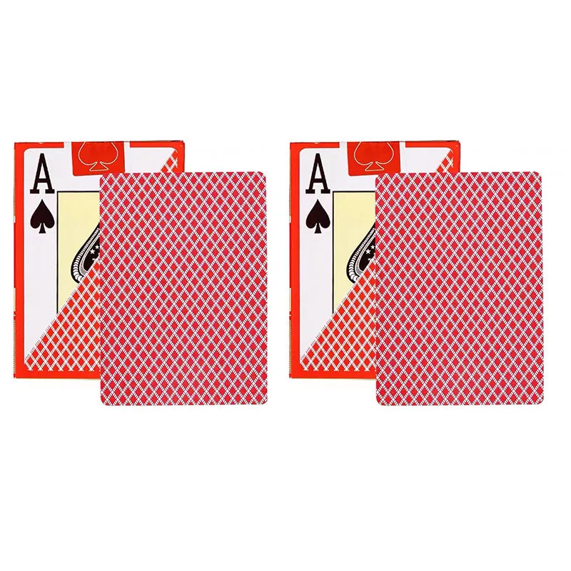 2 Sets/Lot Classic Poker Cards Big Typeface  Plastic Waterproof  Cards Game