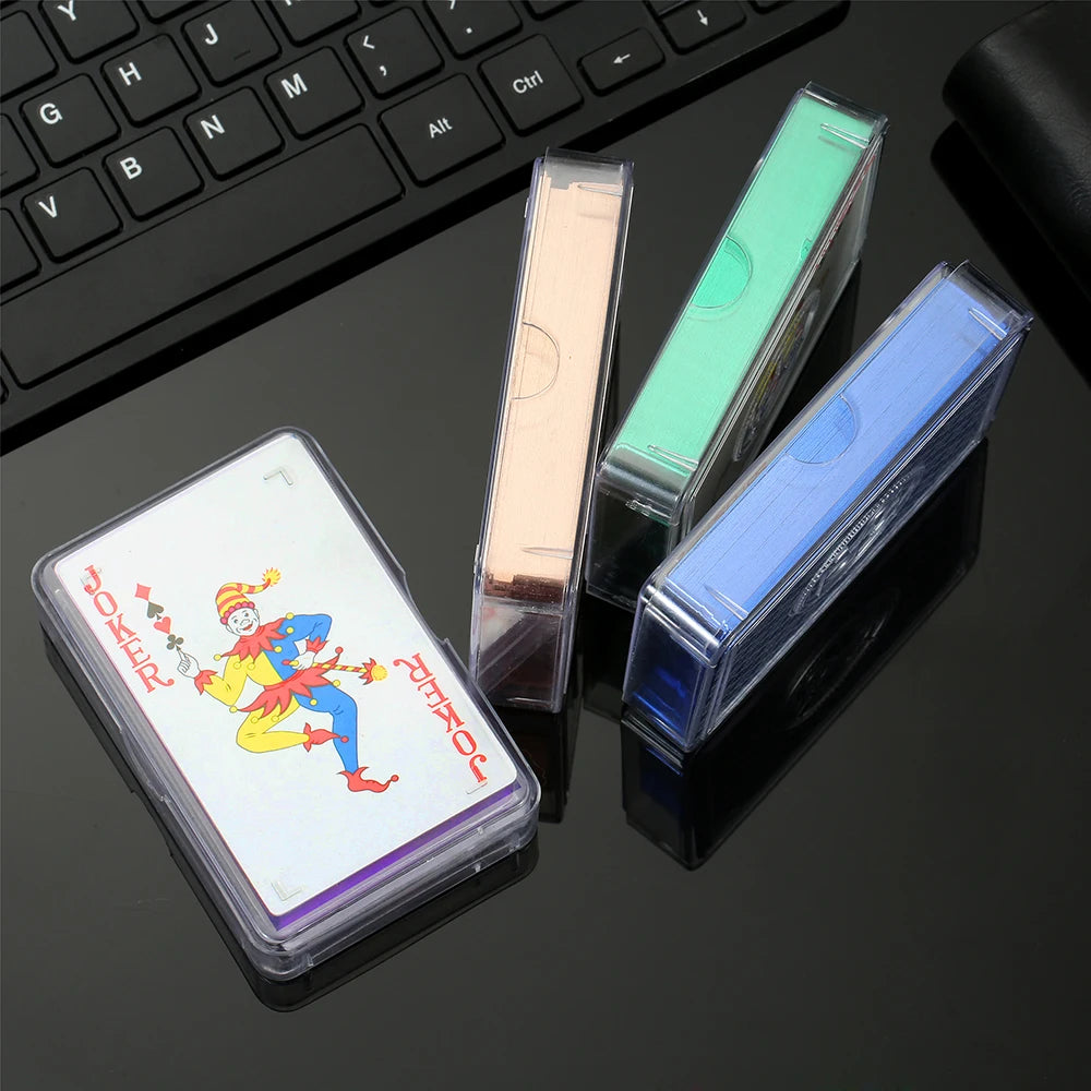 Premium European Poker Cards - Dazzling Color Waterproof Deck, Magic Tricks & Party Game Props, Creative Gift Set