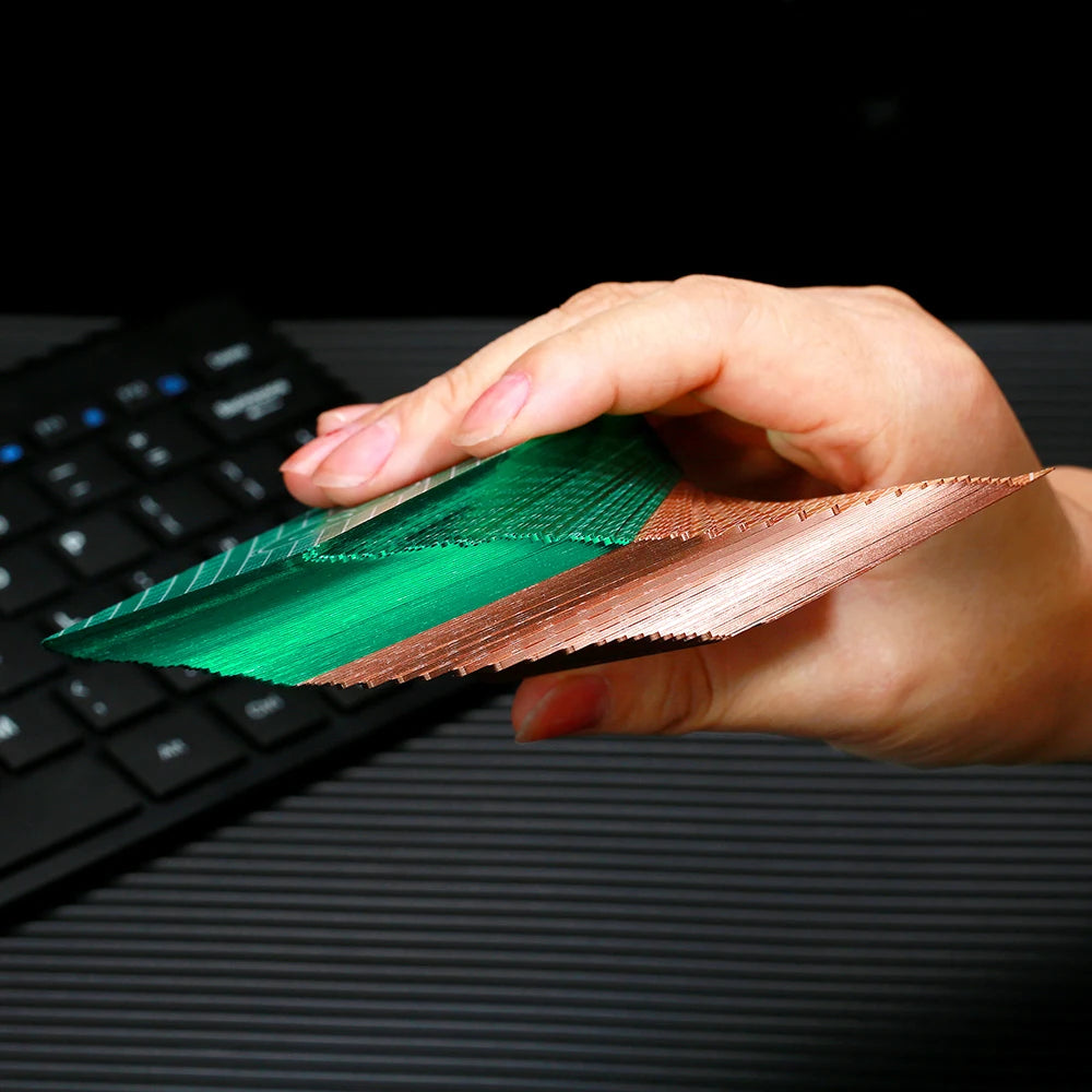 Premium European Poker Cards - Dazzling Color Waterproof Deck, Magic Tricks & Party Game Props, Creative Gift Set