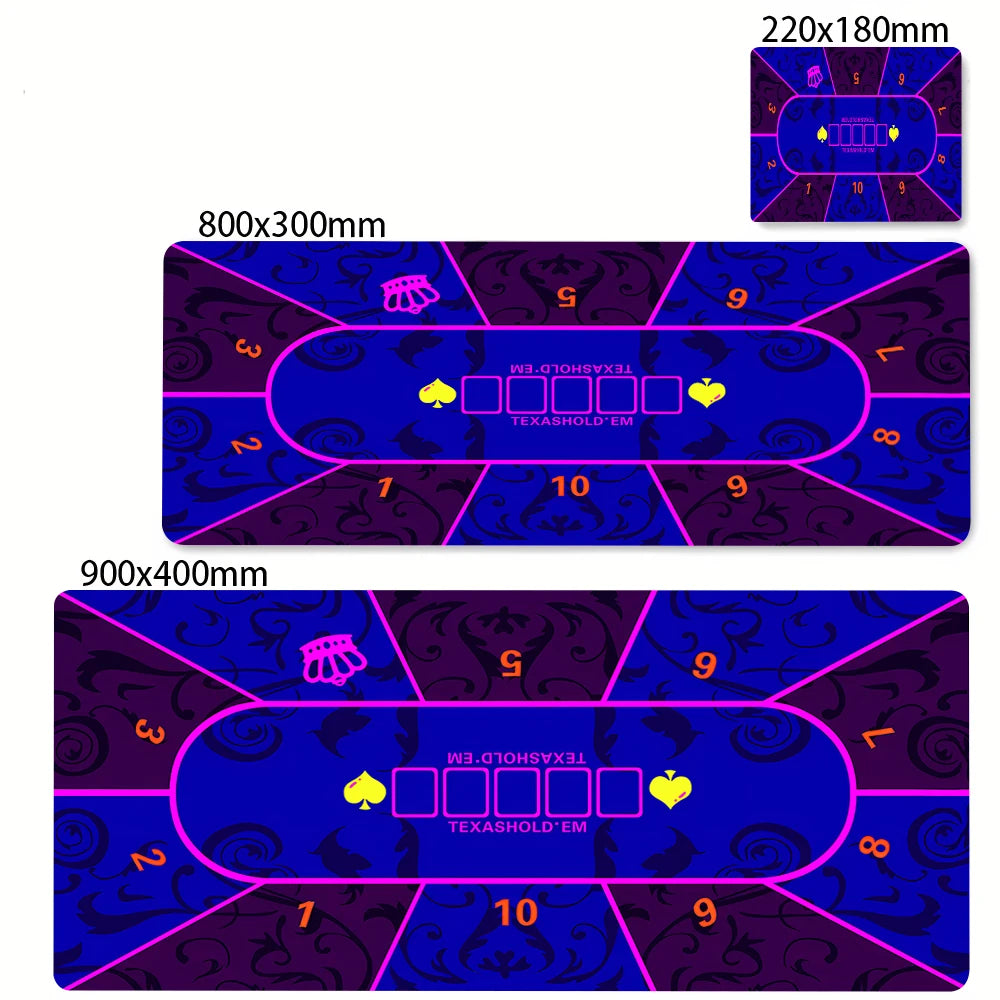 50x100cm Professional Poker Mat Texas Holdem Pokers Tablecloth Portable Rubber Waterproof Poker Table Cover Board Game Mat