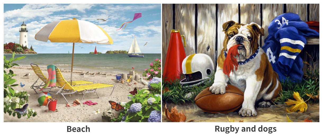 46*28cm Jigsaw Puzzles 500 Pieces Paper Picture Landscape Oil Painting Art Puzzles Decompression Toys for Adults Family Games