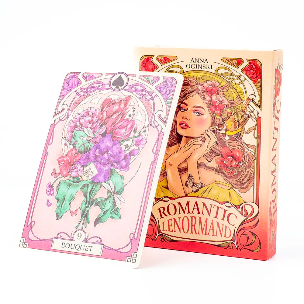 37Pcs Cards Romatic Lenormand Tarot Deck Full English Version Oracles Deck For Girl Board Games 10.2*7.2Cm