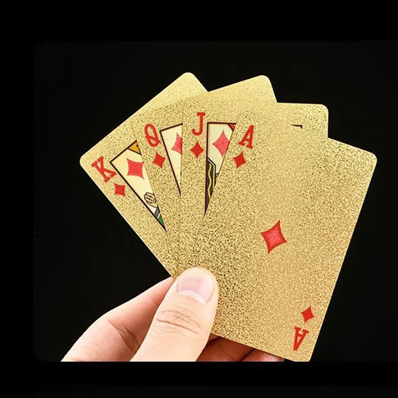 Poker Playing Card Waterproof Black Gold Game Card Group PVC Suit Magic Dmagic Package Board Game Gift Collection