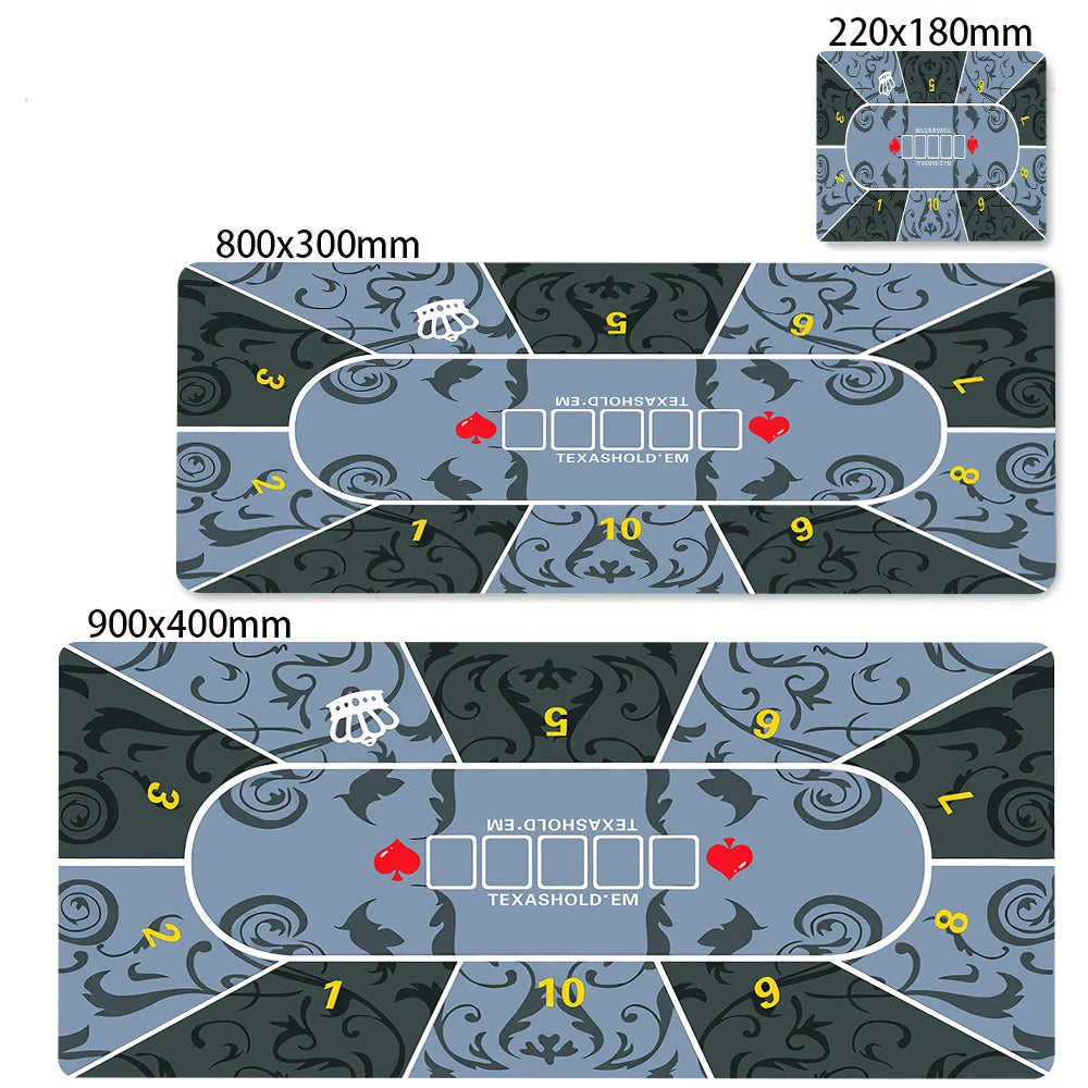 50x100cm Professional Poker Mat Texas Holdem Pokers Tablecloth Portable Rubber Waterproof Poker Table Cover Board Game Mat