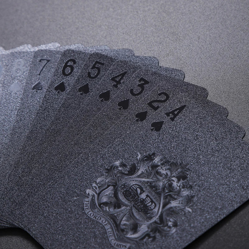 New Black Poker No Color Playing Cards Waterproof PET/PVC Plastic Poker Tourism Souvenir Board Game