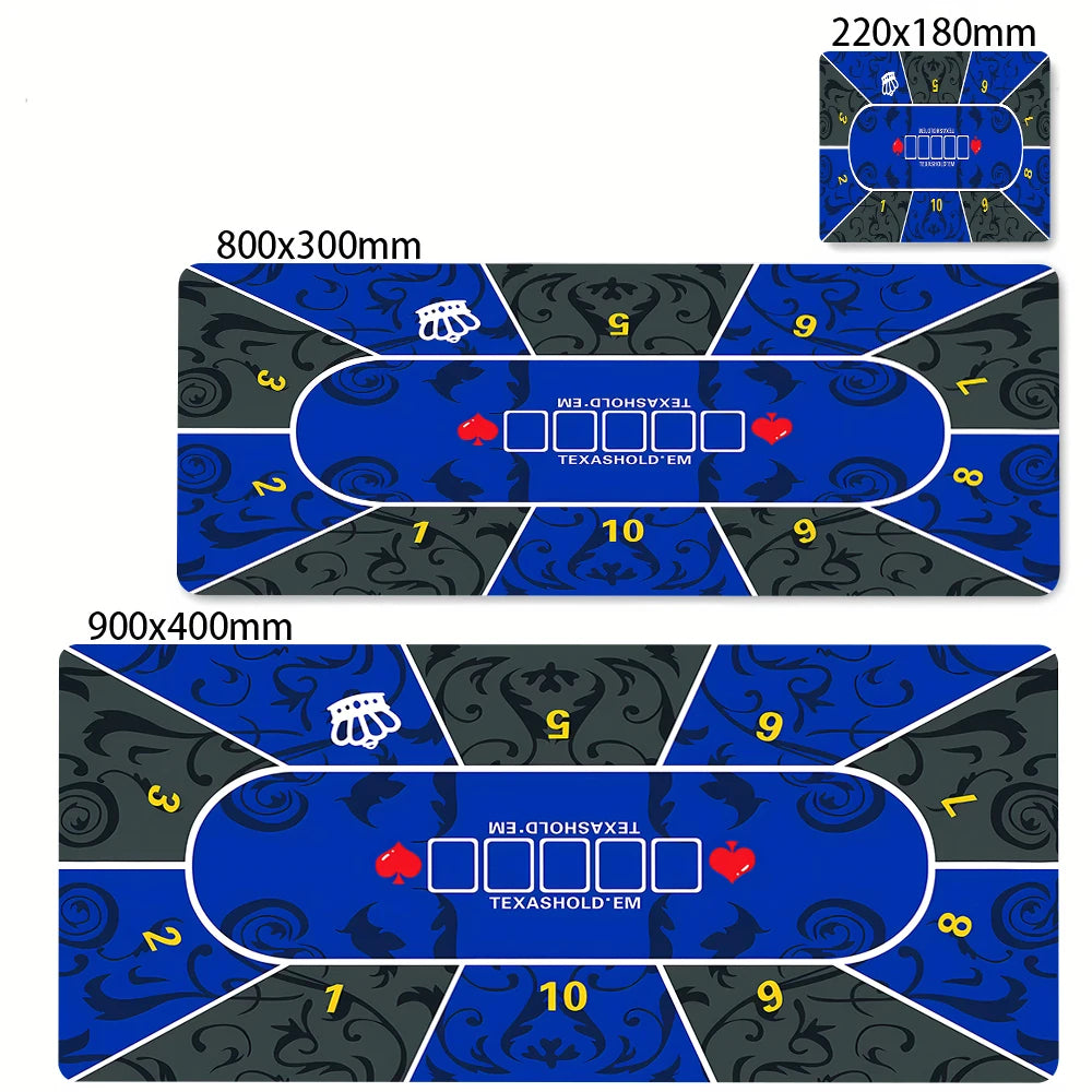 50x100cm Professional Poker Mat Texas Holdem Pokers Tablecloth Portable Rubber Waterproof Poker Table Cover Board Game Mat