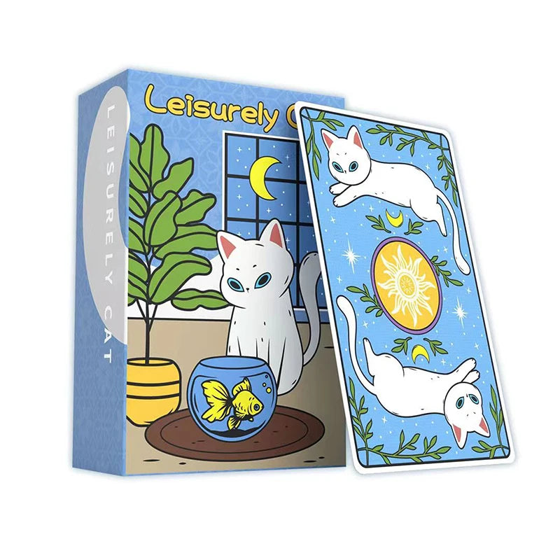 [VANCARD'S] Leisurely Cat Tarot Cards, Playing Tarot Decks Cute Animal