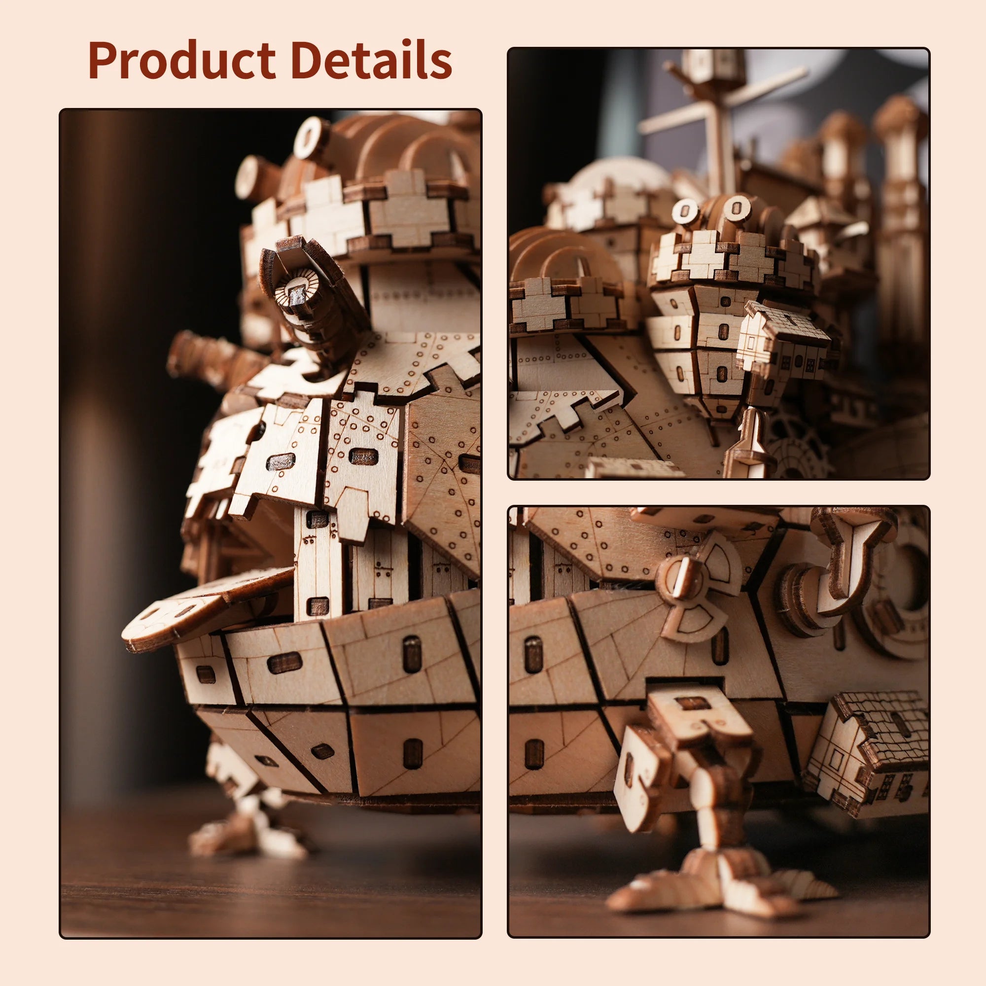 "Creative Castle Theme 3D Wooden Puzzle Wood Model Kit diy toy Home Decoration Challenging Best Gift For Kids Adult "