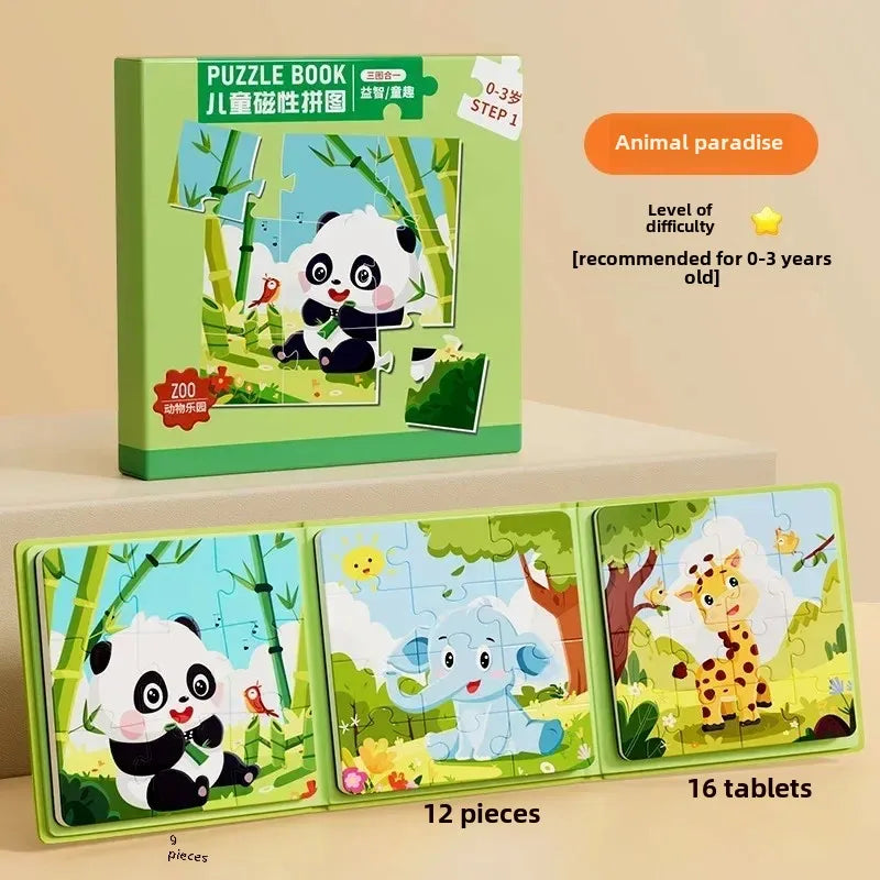 Children's Magnetic Puzzle 3-6 Year Old Baby Educational Toys Children's Montessori Baby DIY Early Education Toys