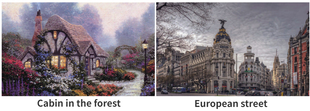 46*28cm Jigsaw Puzzles 500 Pieces Paper Picture Landscape Oil Painting Art Puzzles Decompression Toys for Adults Family Games