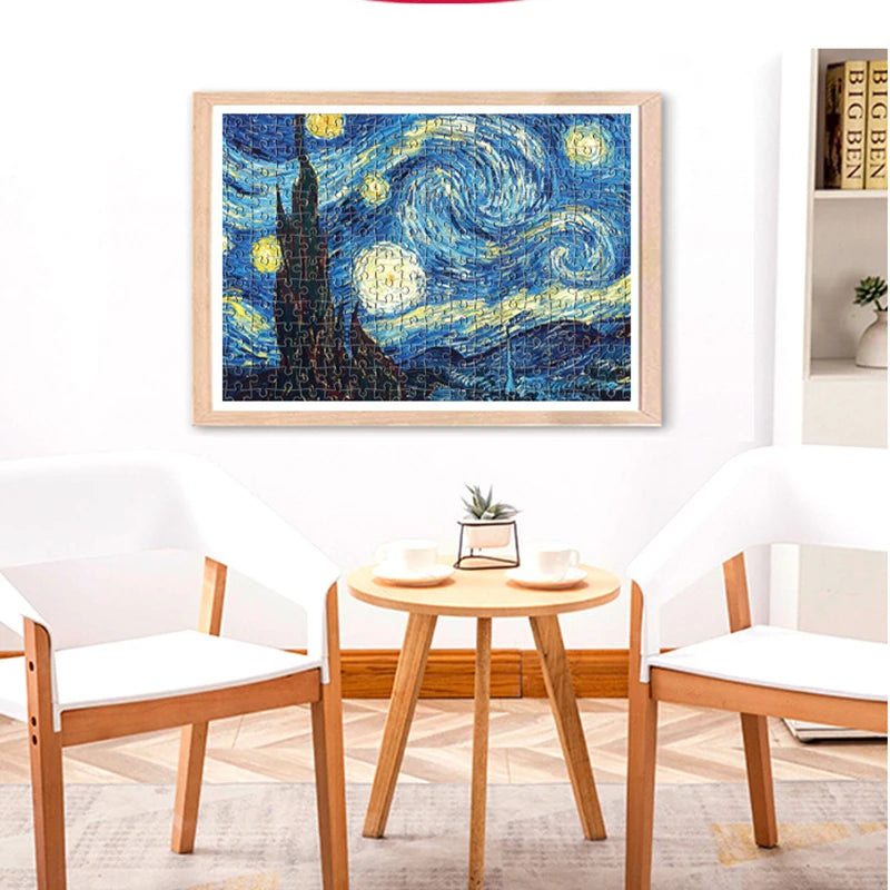 75*50cm 1000pcs Puzzle Difficult Adult World Famous Painting Puzzle Landscape Stress Relief Education Puzzle Toys