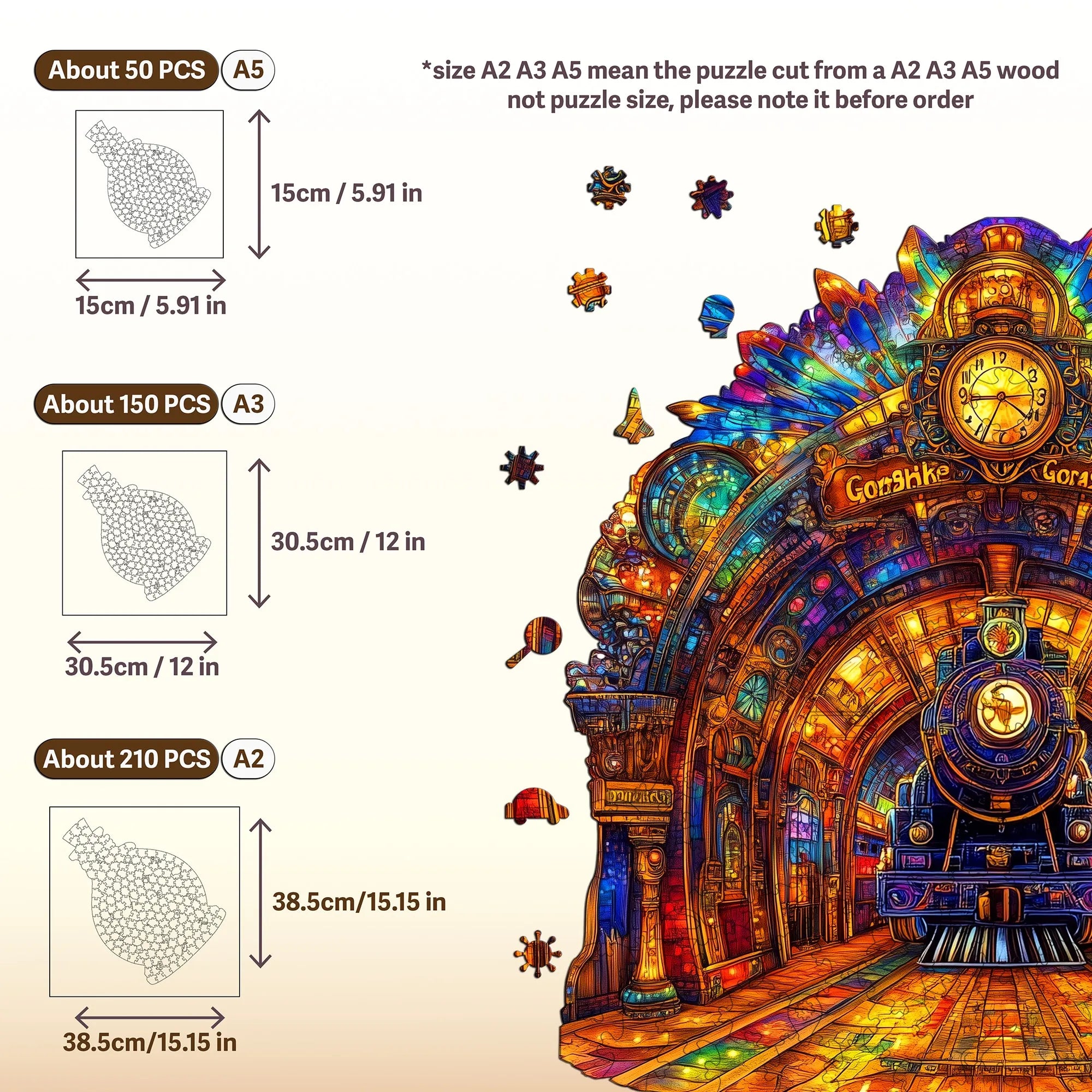 Fantasy Themed Wooden Puzzle Interesting Style Wooden Decor Christmas and Halloween Gift Toy for Teen and Kid