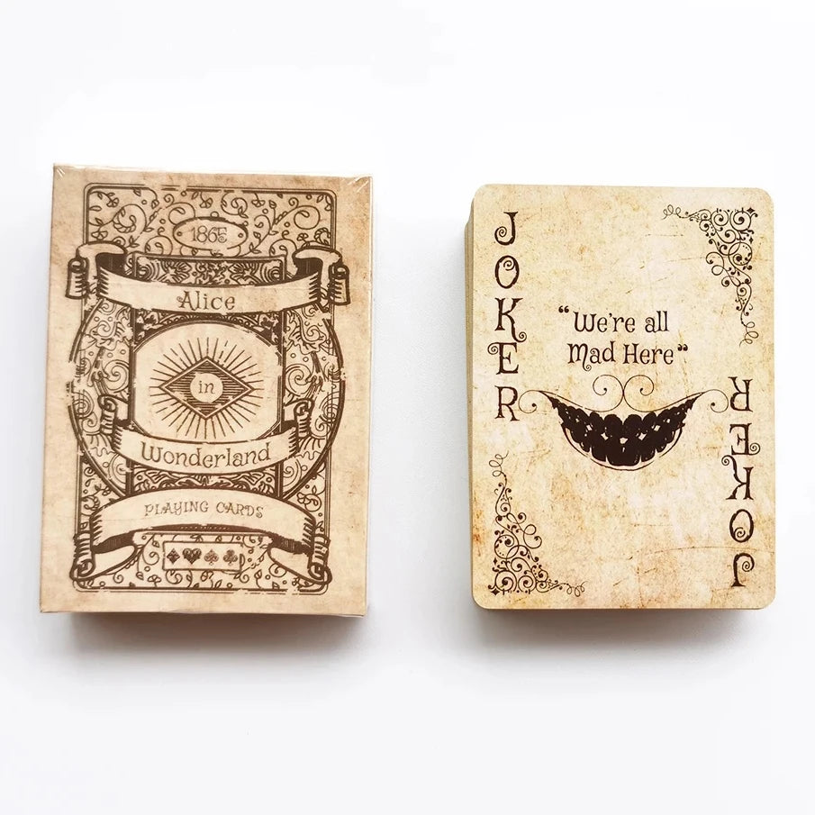 Vintage Style Playing Cards Alice in Game Poker Playing Cards Deck Board Games Retro Poker Set Magic Card Novelty Present Pokers