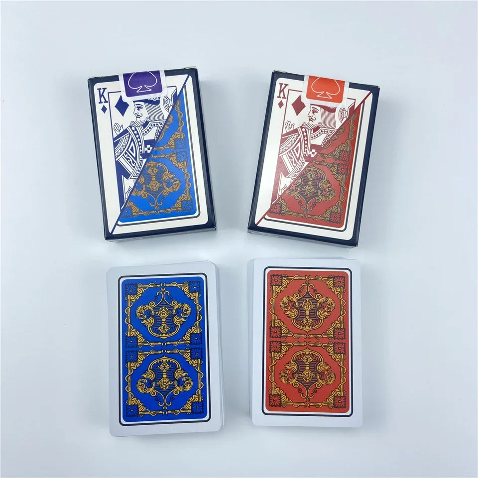 Playing Cards 2pcs/Lot Plastic Waterproof Texas Hold'em Poker Cards Narrow PVC Pokers Board Games 2.28*3.46 Inch Card Game