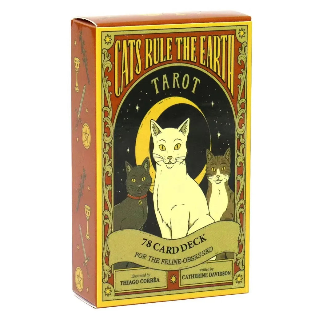 El Tarot De Los Gatos Cards 78 cartas del tarot Spanish Edition Cats Rule Earth Divination Deck Borad Playing Games