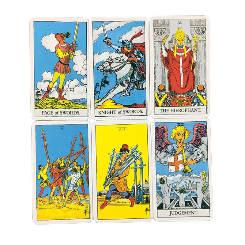 Rider Waite Tarot Cards Classic Tarot Spanish English Version Knight Waiter Divination Fate Forecasting Prophecy THE MAGICIAN
