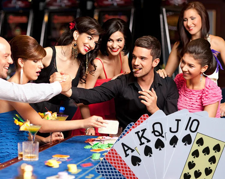 1 PCS PVC Baccarat Texas Hold'em Plastic Waterproof Scrub Playing Cards Poker Club Cards Board Games 8.8X6.3Cm Magic Tricks Tool