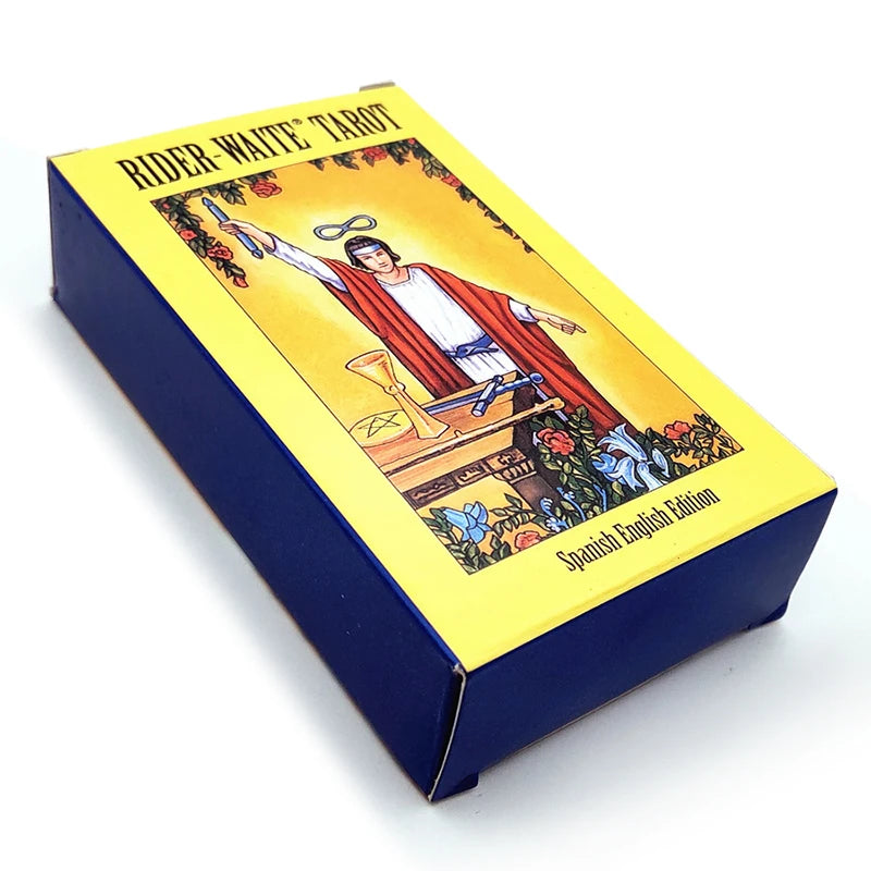 Rider Waite Tarot Cards Classic Tarot Spanish English Version Knight Waiter Divination Fate Forecasting Prophecy THE MAGICIAN