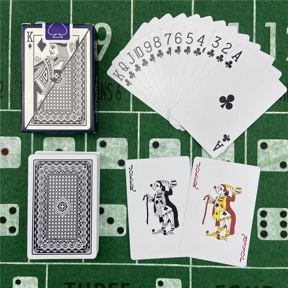 Playing Cards Plastic Baccarat Texas Hold'em Poker 58mm(2.28inch)*88mm(3.46inch) PVC Pokers Board Game Waterproof Wearable Card