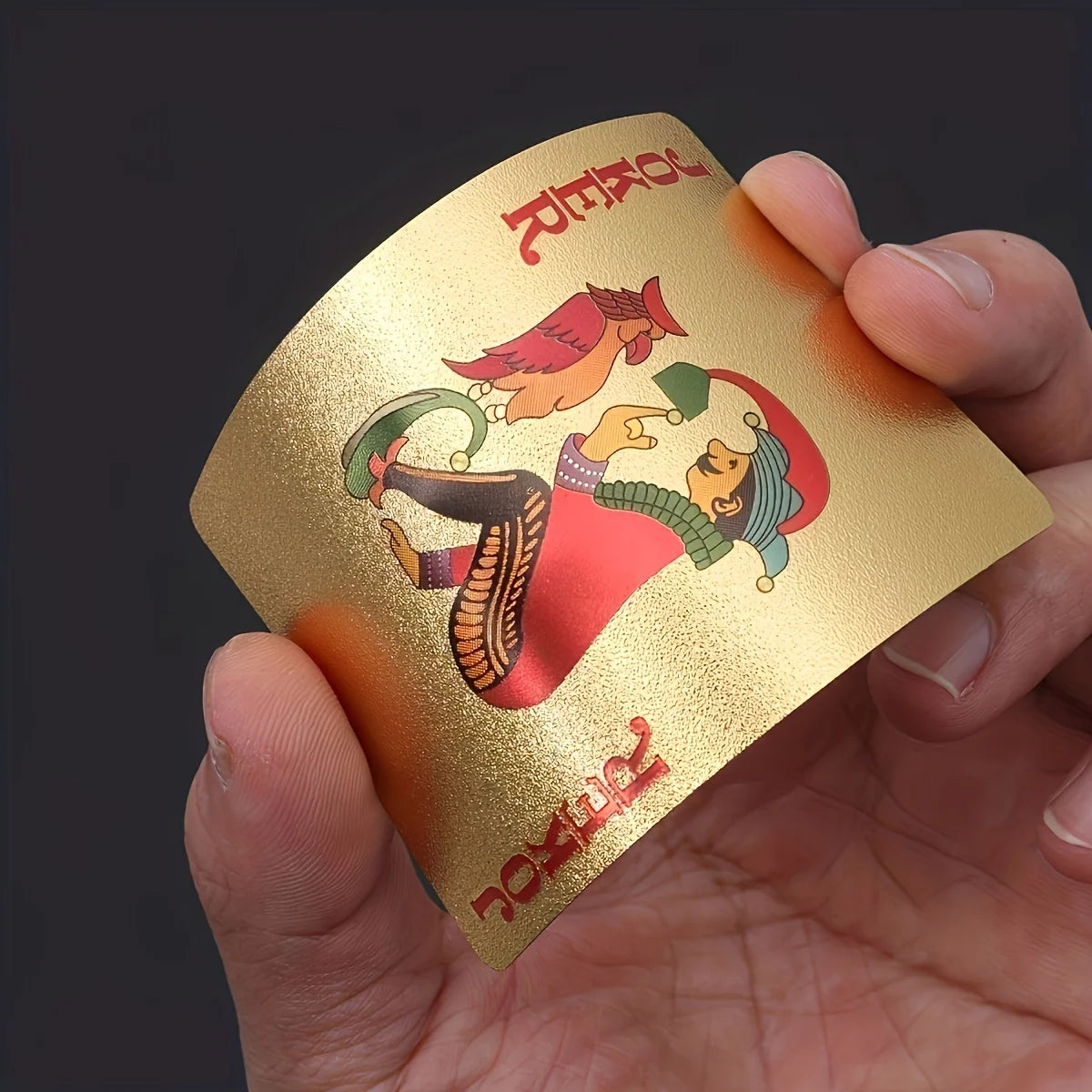 Premium Waterproof Plastic PET Poker Cards - Perfect For Family Game Nights & Parties (Black & Golden）Christmas Gift Christmas