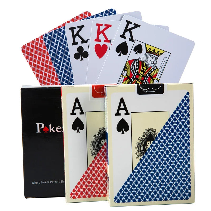 1 PCS PVC Baccarat Texas Hold'em Plastic Waterproof Scrub Playing Cards Poker Club Cards Board Games 8.8X6.3Cm Magic Tricks Tool