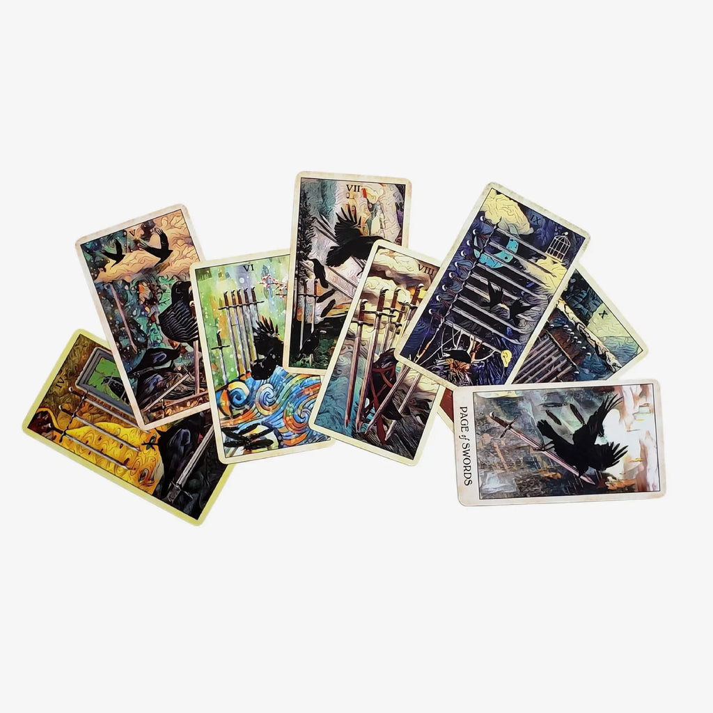 NEW Crow tarot cardsn  A 78 Tarot Deck English version Divinatio fate Oracle Card Board Game for Adult with PDF Guidance