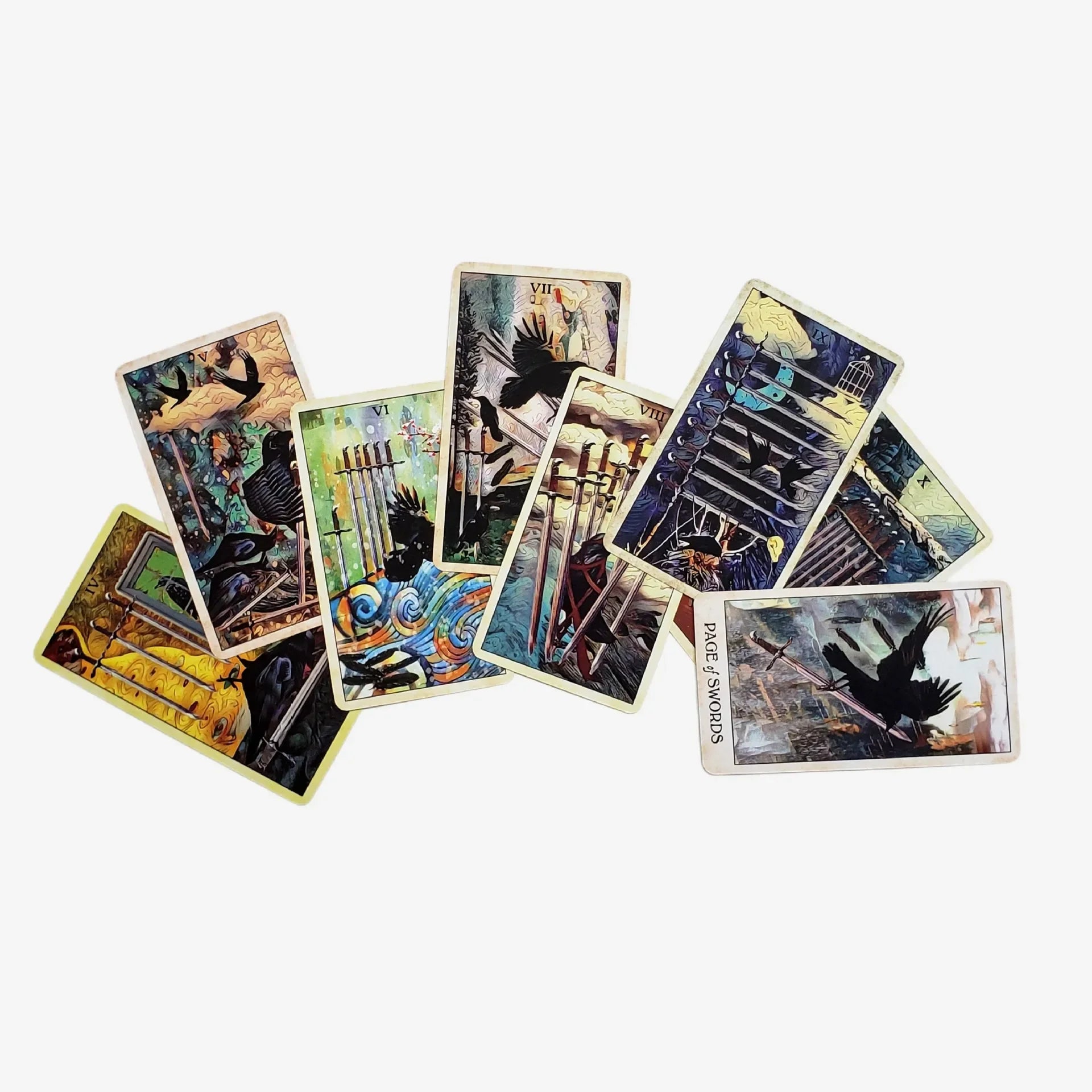 NEW Crow tarot cardsn  A 78 Tarot Deck English version Divinatio fate Oracle Card Board Game for Adult with PDF Guidance