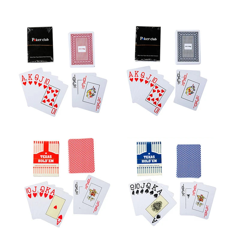 1 PCS PVC Baccarat Texas Hold'em Plastic Waterproof Scrub Playing Cards Poker Club Cards Board Games 8.8X6.3Cm Magic Tricks Tool