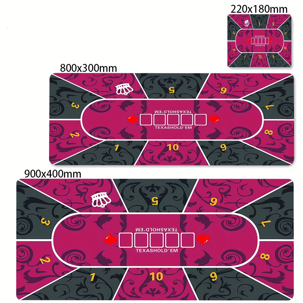 50x100cm Professional Poker Mat Texas Holdem Pokers Tablecloth Portable Rubber Waterproof Poker Table Cover Board Game Mat