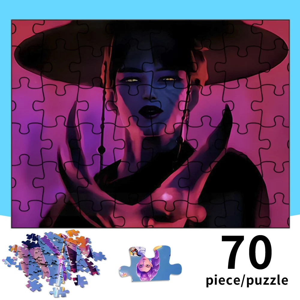 70 pcs kpop demon hunters jigsaw puzzle kpop girl group collectible toy gift
