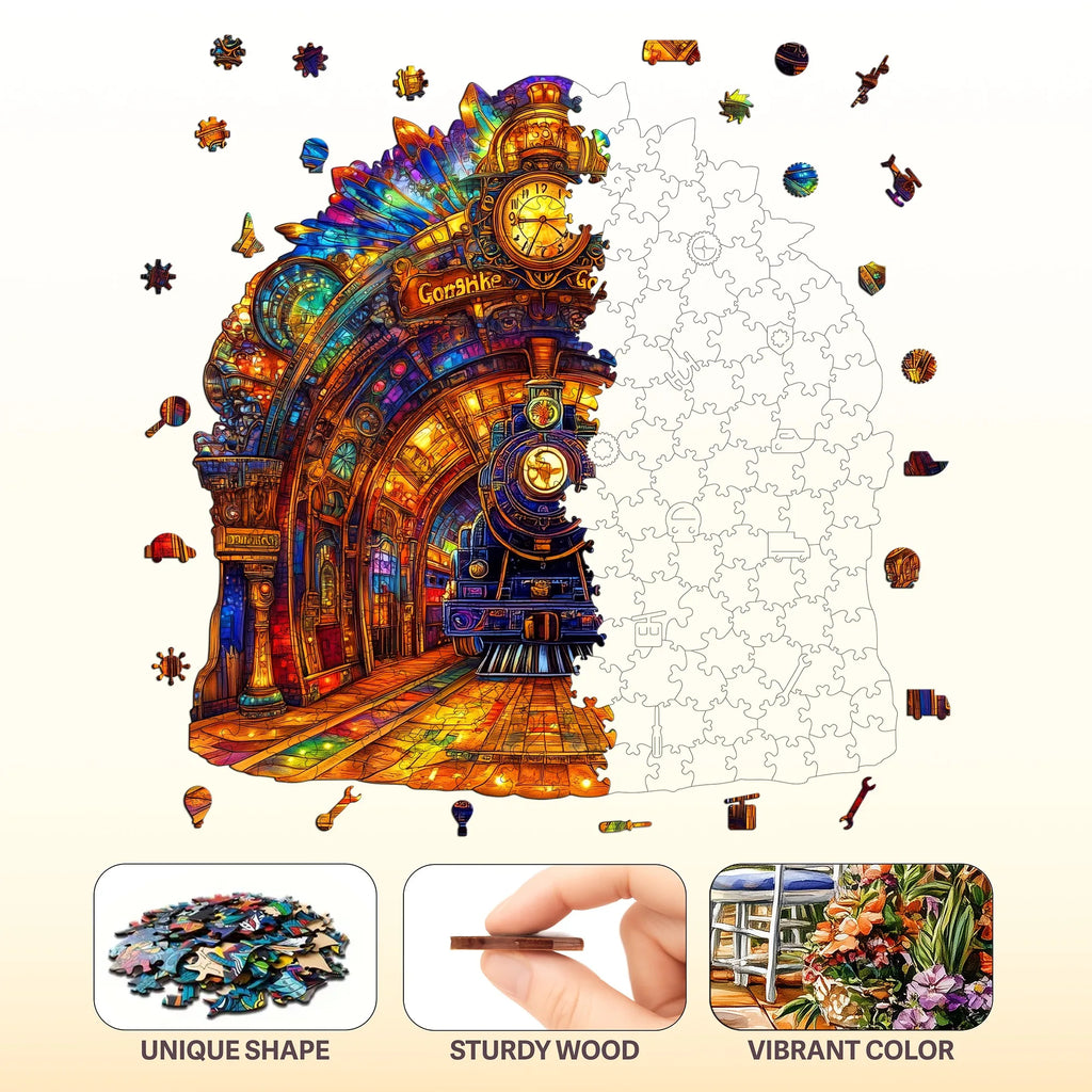 Fantasy Themed Wooden Puzzle Interesting Style Wooden Decor Christmas and Halloween Gift Toy for Teen and Kid