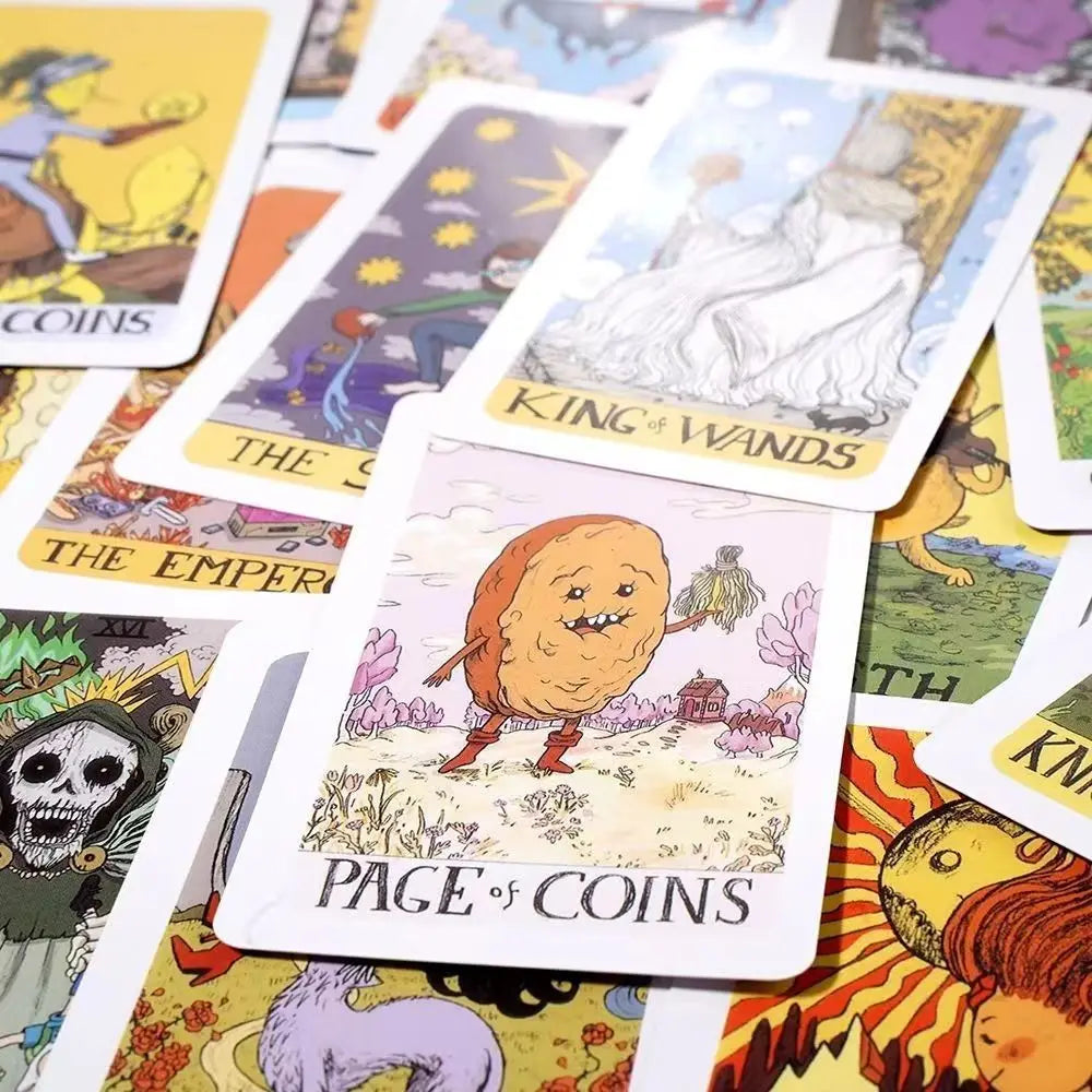 Adventure Time Tarot Deck English Visions Precognition Divination Edition Borad Playing Cards Fun Game for Party Adult Kid Girl