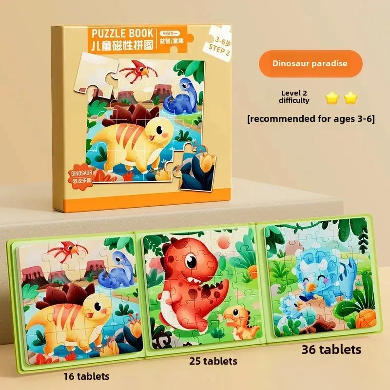 Children's Magnetic Puzzle 3-6 Year Old Baby Educational Toys Children's Montessori Baby DIY Early Education Toys