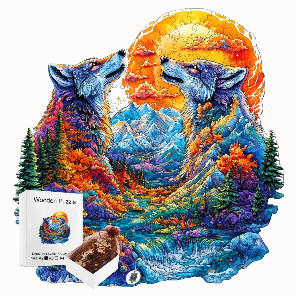 Fantasy Themed Wooden Puzzle Interesting Style Wooden Decor Christmas and Halloween Gift Toy for Teen and Kid