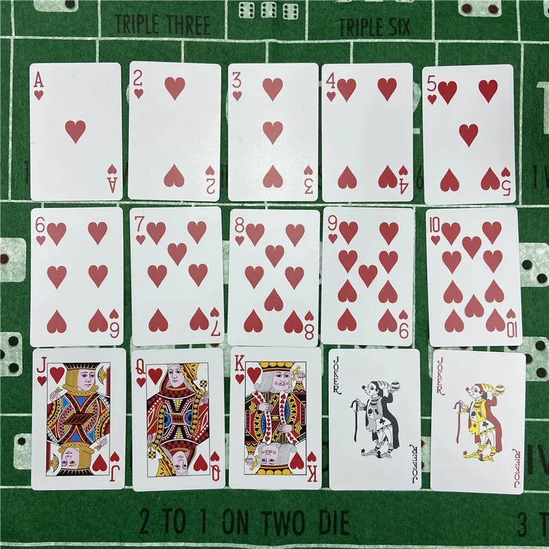 Playing Cards 2pcs/Lot Plastic Waterproof Texas Hold'em Poker Cards Narrow PVC Pokers Board Games 2.28*3.46 Inch Card Game