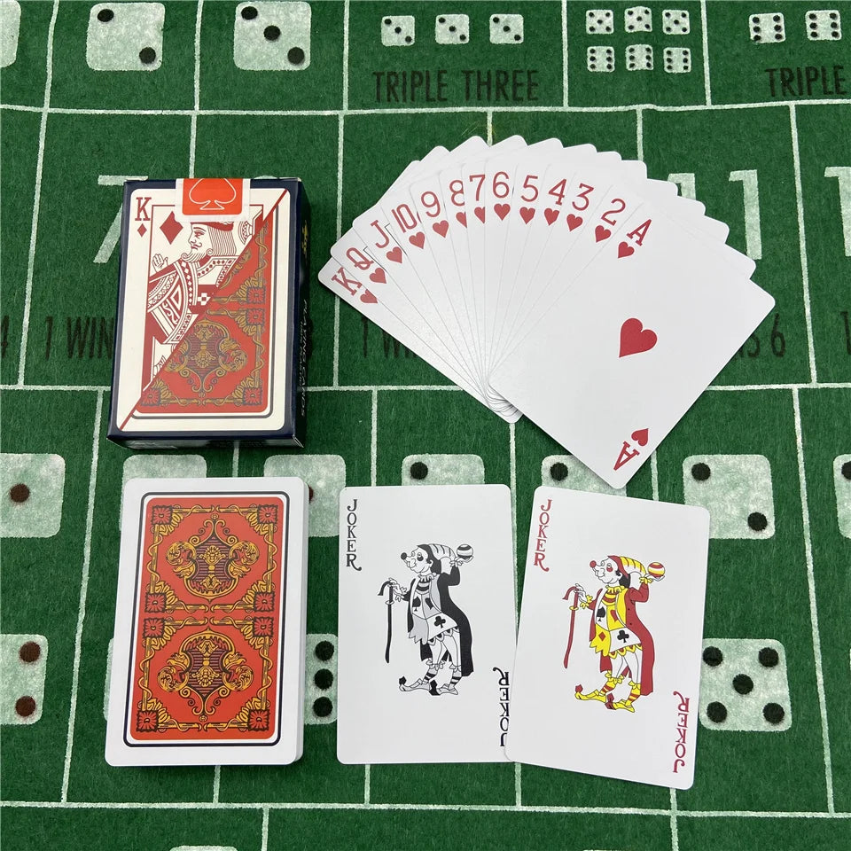 Playing Cards Plastic Baccarat Texas Hold'em Poker 58mm(2.28inch)*88mm(3.46inch) PVC Pokers Board Game Waterproof Wearable Card