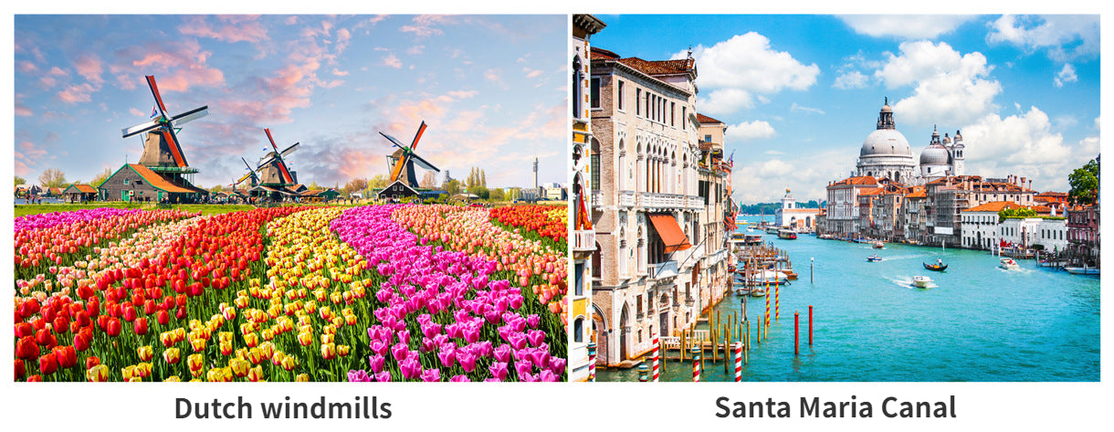 46*28cm Jigsaw Puzzles 500 Pieces Paper Picture Landscape Oil Painting Art Puzzles Decompression Toys for Adults Family Games