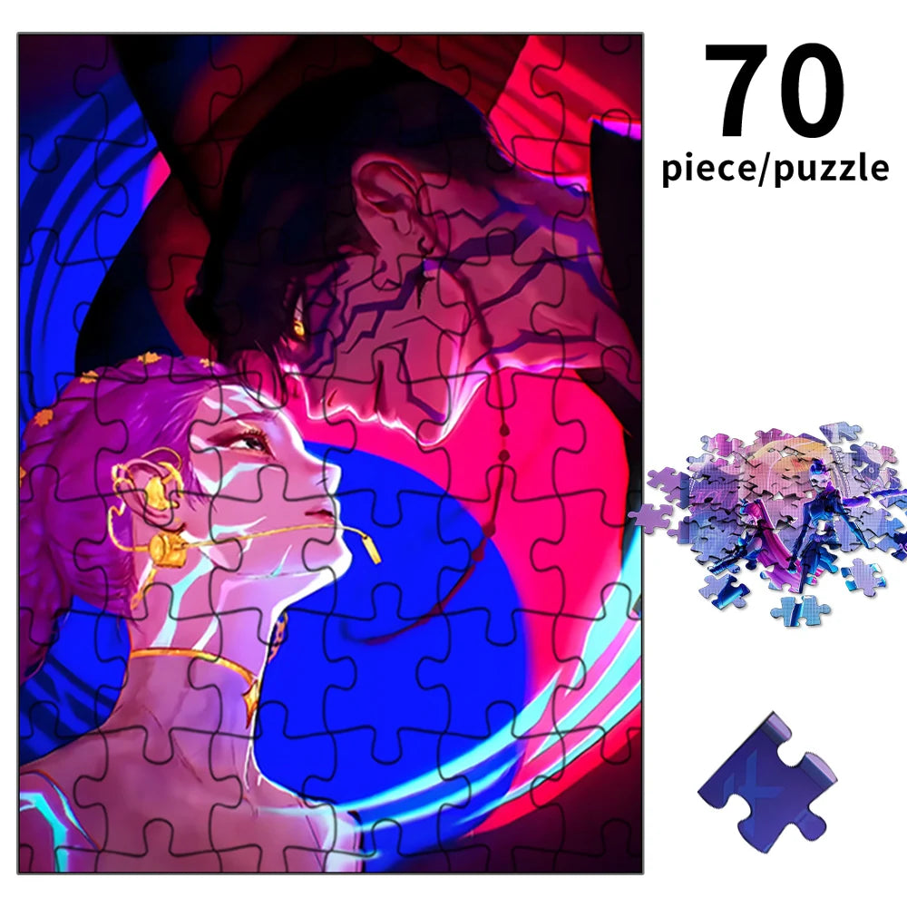 70 pcs kpop demon hunters jigsaw puzzle kpop girl group collectible toy gift